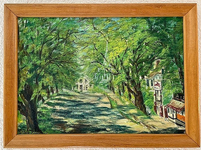 RARE 1945 Estelle F. Lévy Signed Oil Painting – French-American Impressionist
