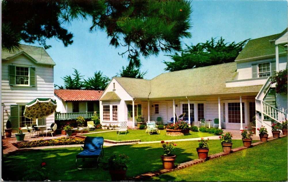 Colonial Terrace Inn Garden Motel Carmel-By-The-Sea California Vintage Postcard