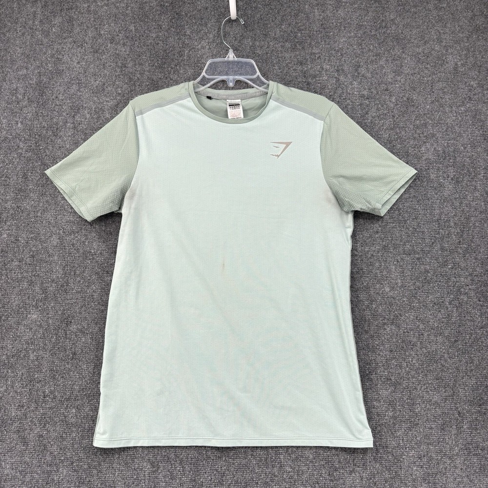 Gymshark Arrival T Shirt Light Green Men’s Small Performance Training Logo