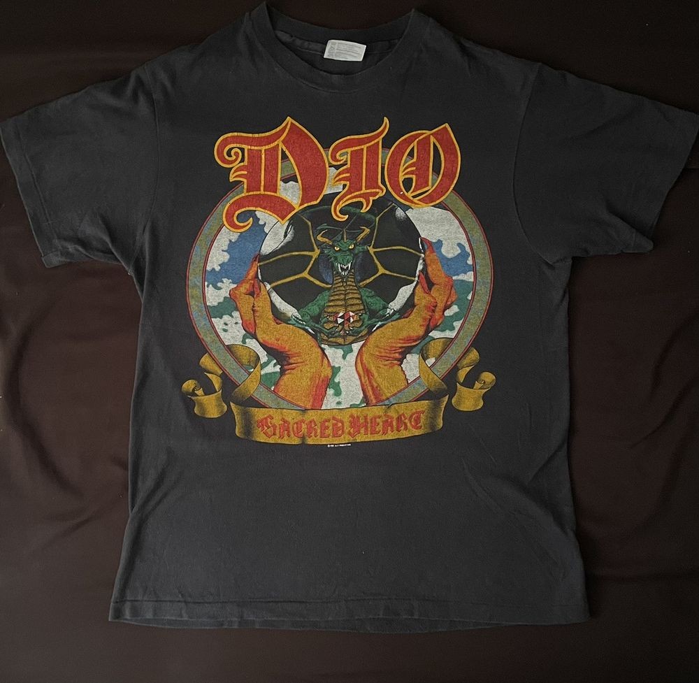 Dio 1985 Tour Band Shirt Rare Design Black Unisex Shirt Reprint S-5XL WA2241