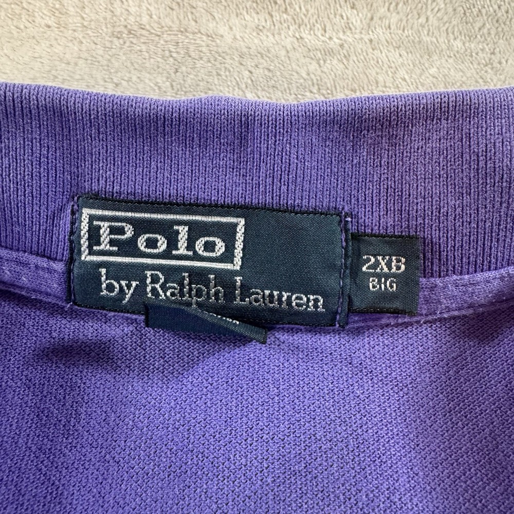 Polo Ralph Lauren Men's Purple Polo Shirt 2XB Yellow Pony Short Sleeve