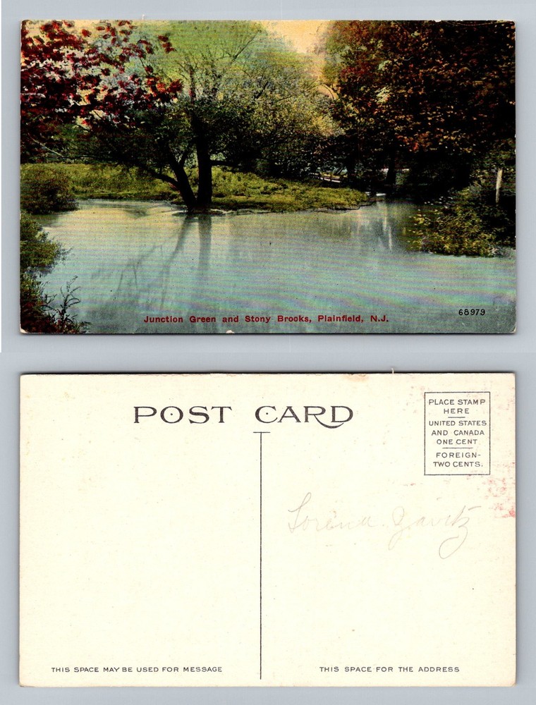 Plainfield, NJ-New Jersey, Stony Brook Scene Souvenir Vintage Postcard