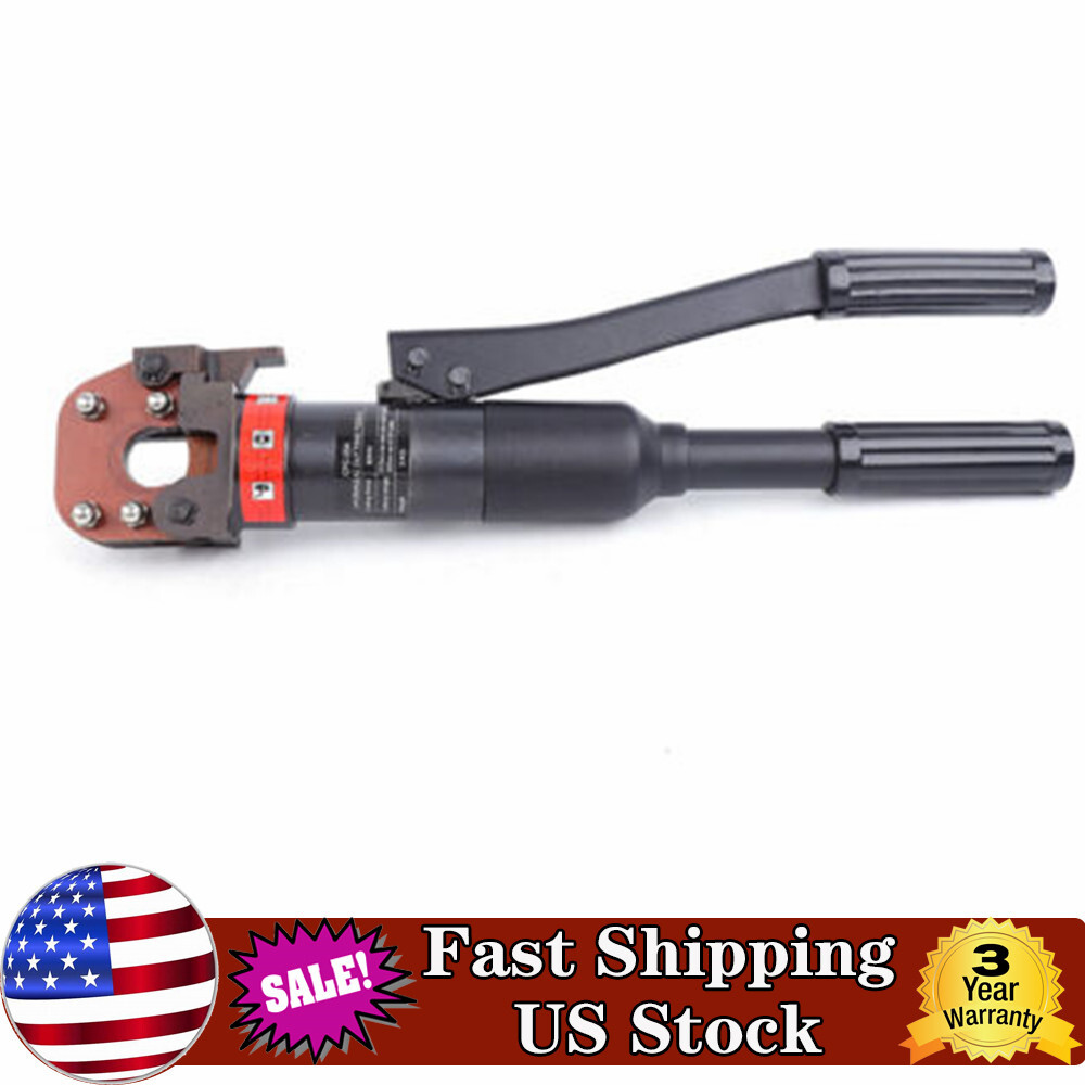 6T Hydraulic Cable Cutter Cutting Tool For Steel Wire Rope Copper Heavy Duty New