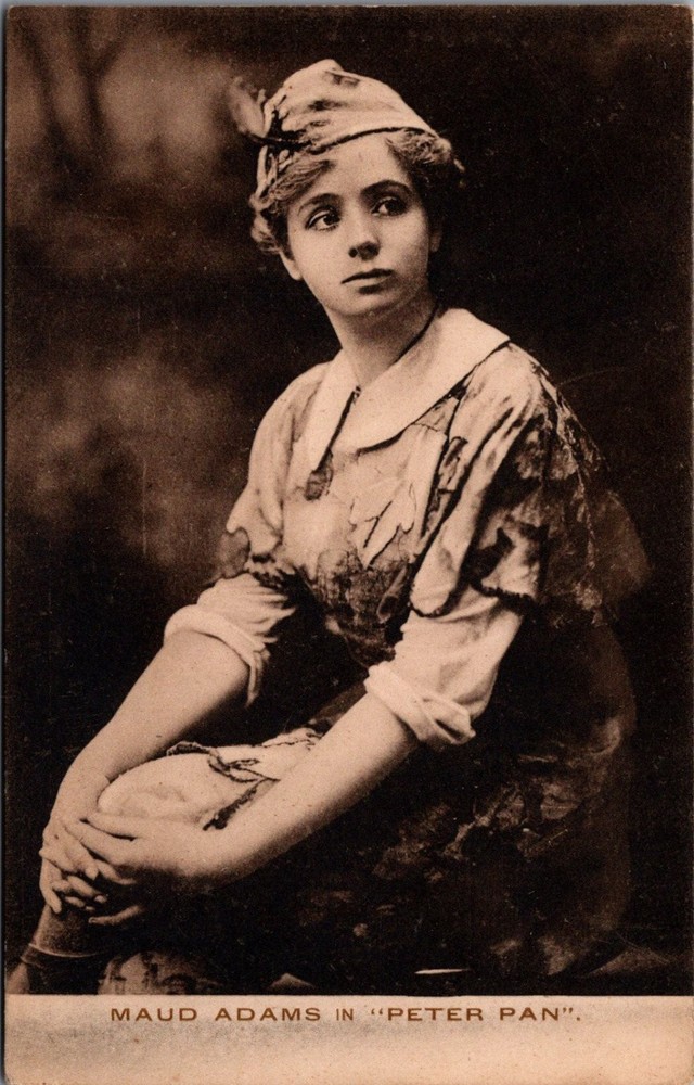 Maud Adams Peter Pan Real Photo Postcard RPPC Early 1900s Actress