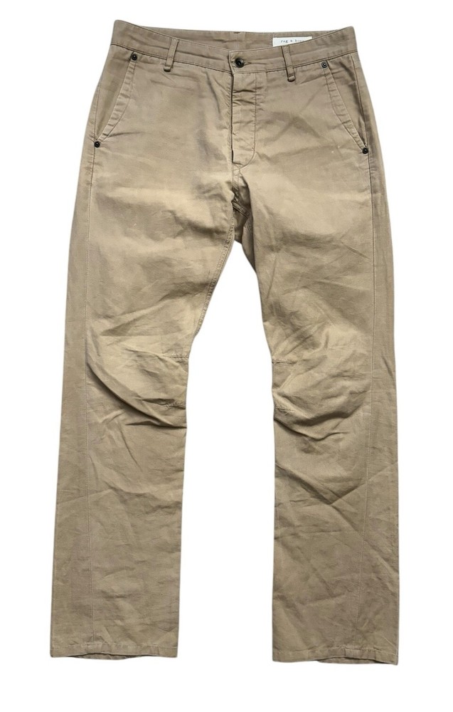 rag & bone Pants Mens Size 32x30 Beige Linen Cotton Chinos Straight Button Fly