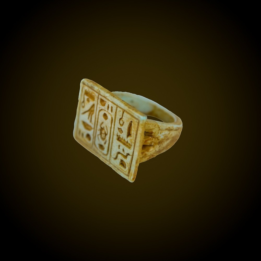 Authentic Rare Ancient Egyptian Hieroglyphic Seal Signet Ring Amulet 1200 BC