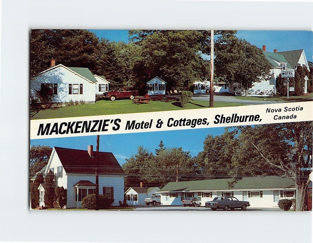 Postcard Mackenzie's Motel & Cottages Shelburne Nova Scotia Canada