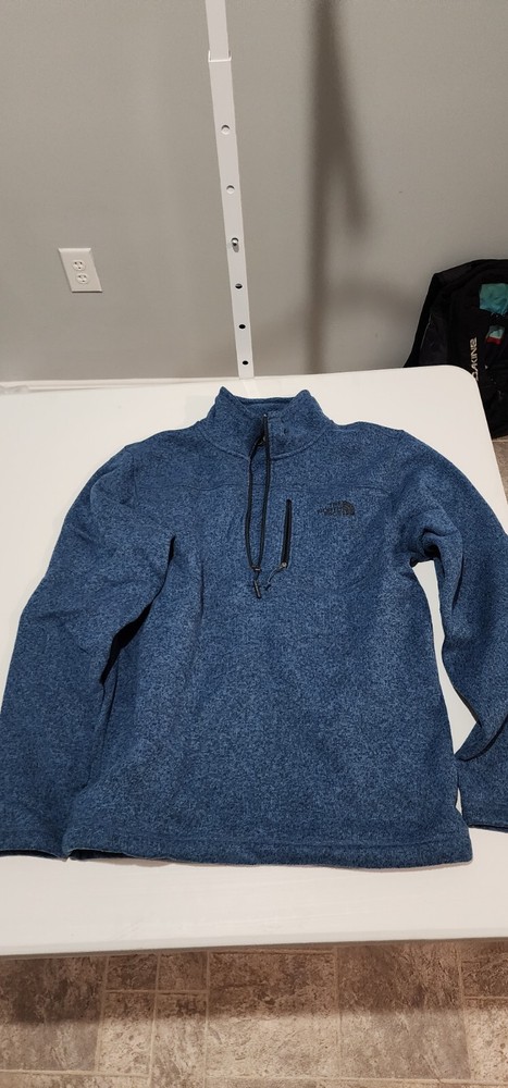Men's Navy Blue The North Face Quarter Zip Fleece - Size M