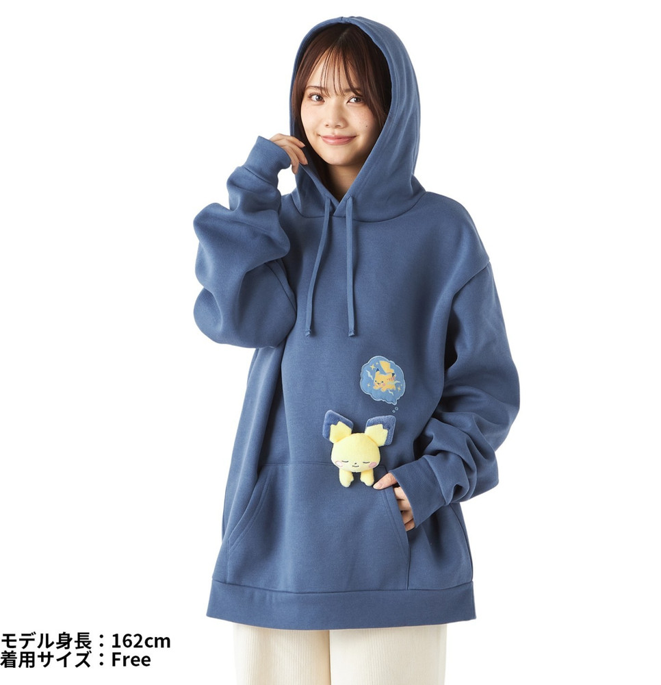 Pokemon Center Little Daydream Pichu Hoodie with Pikachu Mascot Japan Limited
