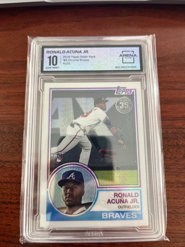 2018 Topps Ronald Acuna Jr 1983 Chrome Silver Pack Promo #101 GM MNT 10 Braves