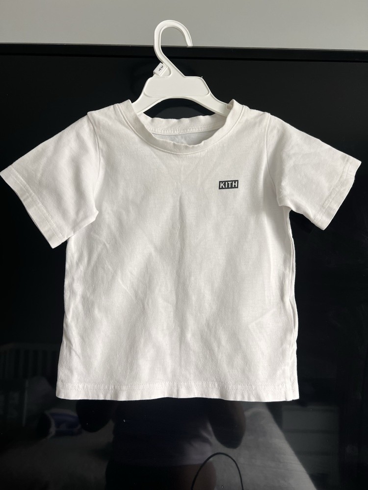 KITH White Short Sleeve Crew Neck Logo T-Shirt Unisex Baby & Toddler 3T