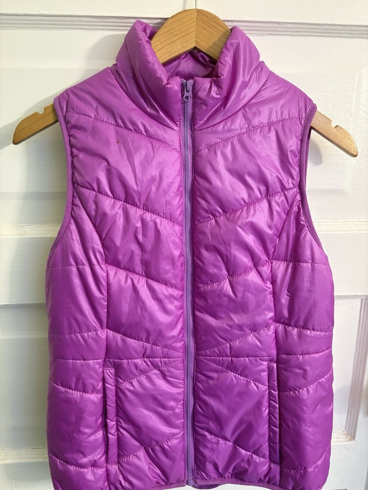 FLIRTITUDE Bright Purple Vest Women's Medium Full Zip Puffer