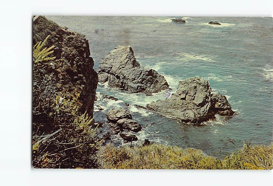 Postcard Pacific Coastline Big Sur California Cabrillo Highway 1 USA America
