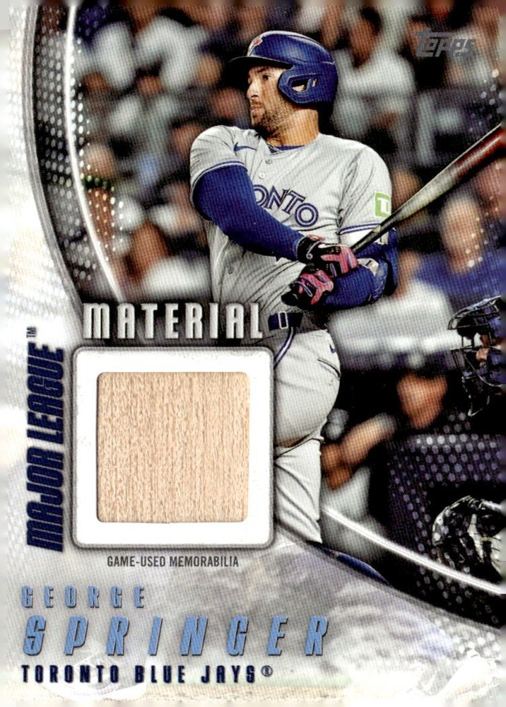 2025 Topps Major League Materials #MLMGS George Springer - NM-MT