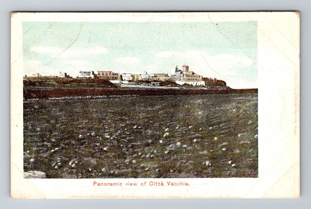 Italy- Vecchia Pamaramic View Of The Old City Souvenir Old Post Vintage Postcard