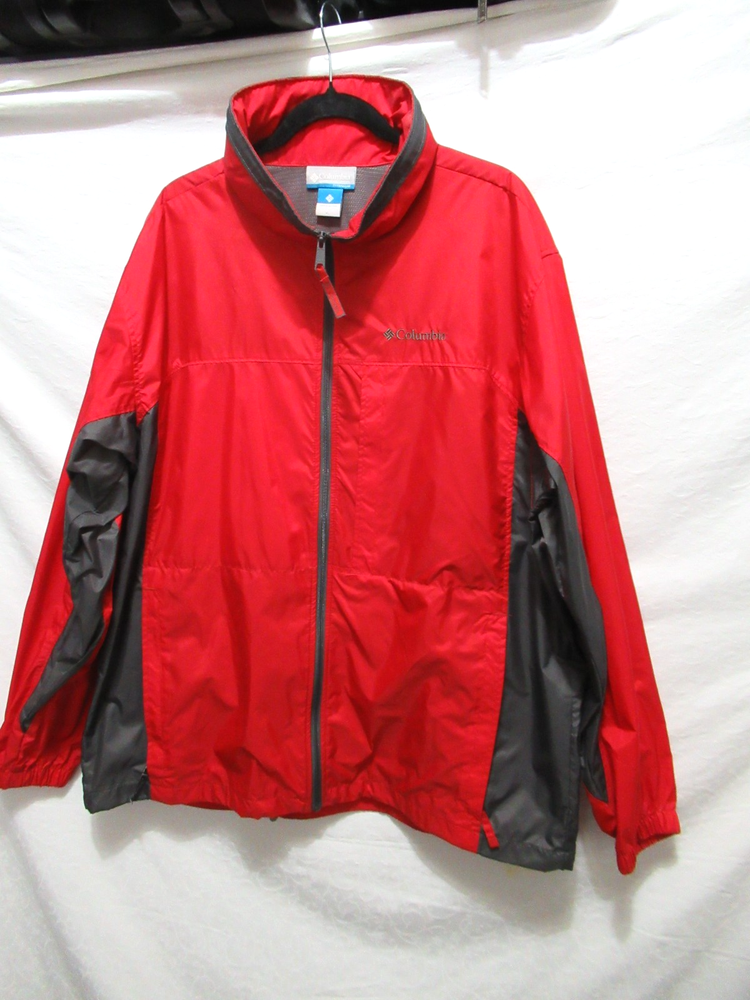 Columbia Men's Size XL Red and Gray Titanium Windbreaker