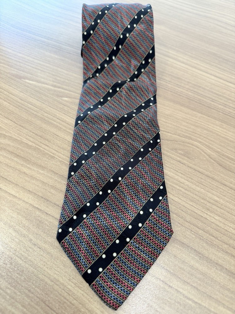 Brioni Men's 100% Silk Tie Barcelino Handmade In Italy Abstract Multicolor