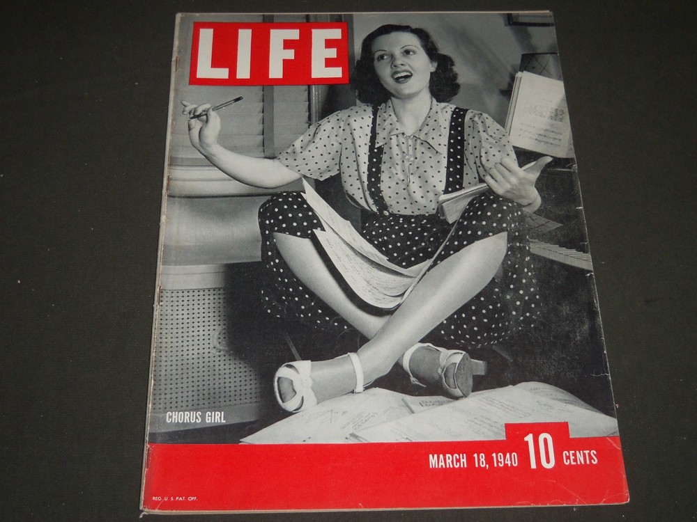 1940 March 18 Life Magazine - Chorus Girl Cover - L 174