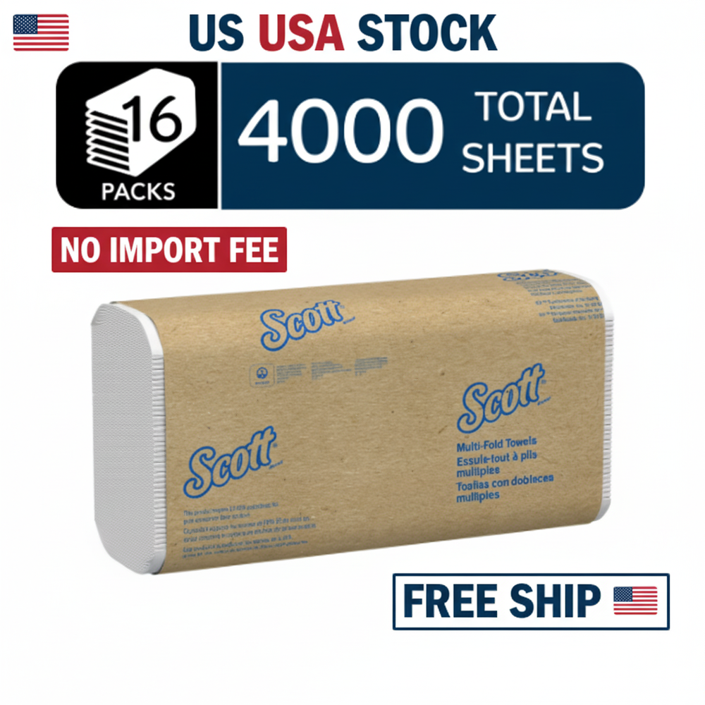 Scott Multifold Paper Towels 16 Packs (4000 Total Sheets) White