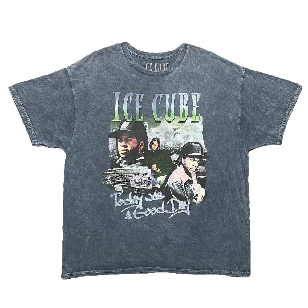 Ice Cube Today Was A Good Day Graphic T Shirt Mens XL Gray Acid Wash Hip Hop Tee