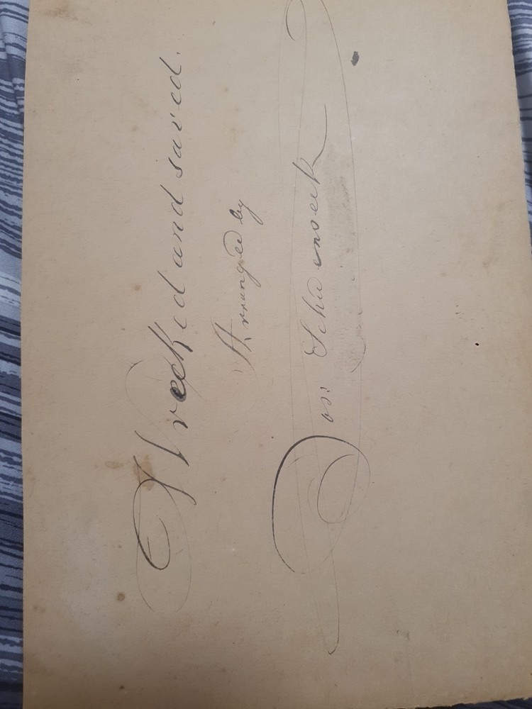 Antique Handwritten Sheet Music – 
