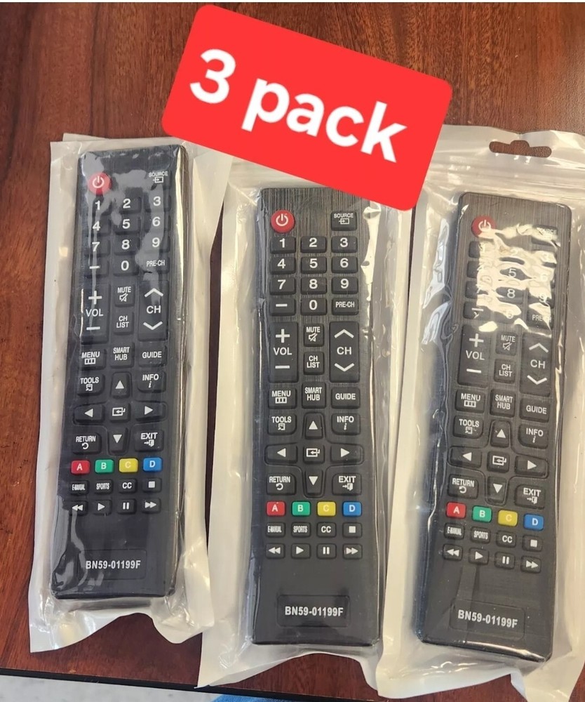 Universal Remote Control for ALL Samsung LCD LED HDTV Smart TVs BN59-01199F 3 X
