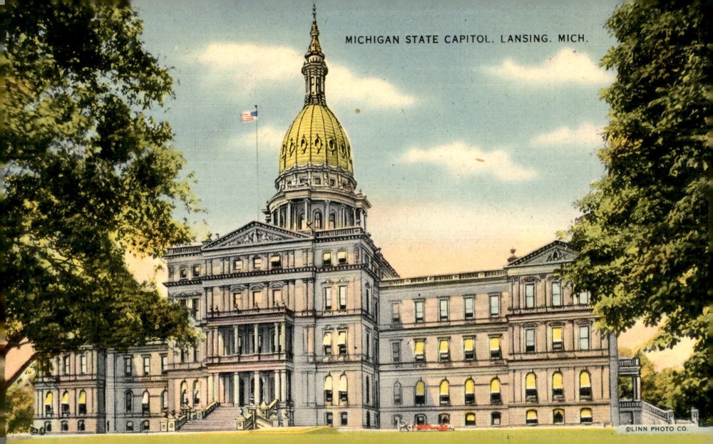 Michigan State Capitol, Lansing Postcard