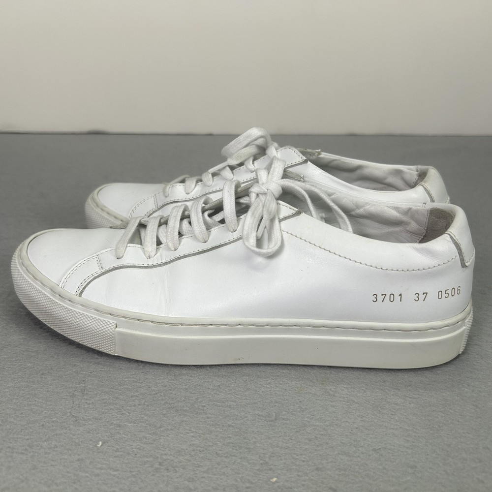 Woman by Common Projects Achilles Shoes Womens 37 White Leather Low Sneaker-image