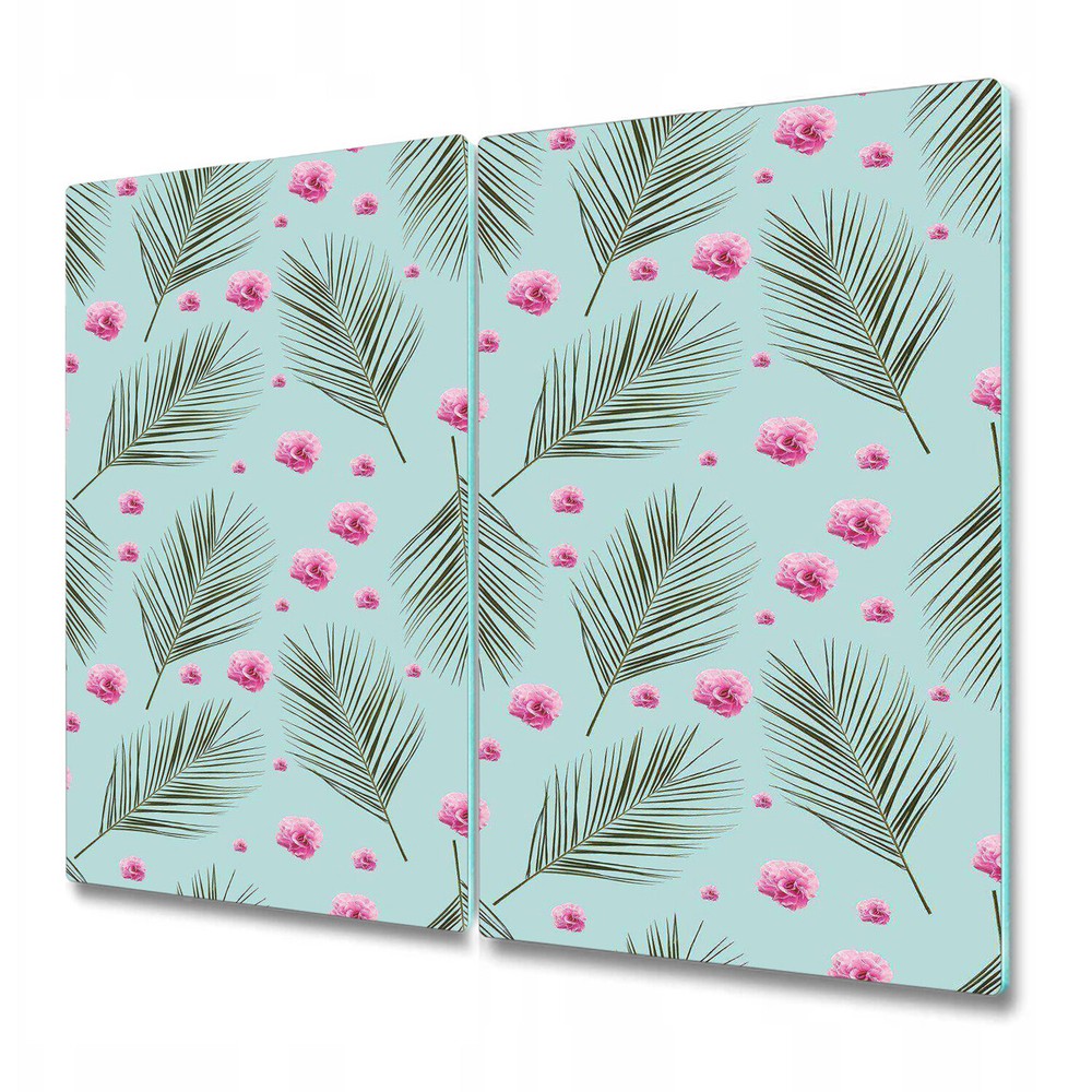 Tempered Glass Chopping Cutting Board Hawaii Flowers Floral Watercolour 2x30x52