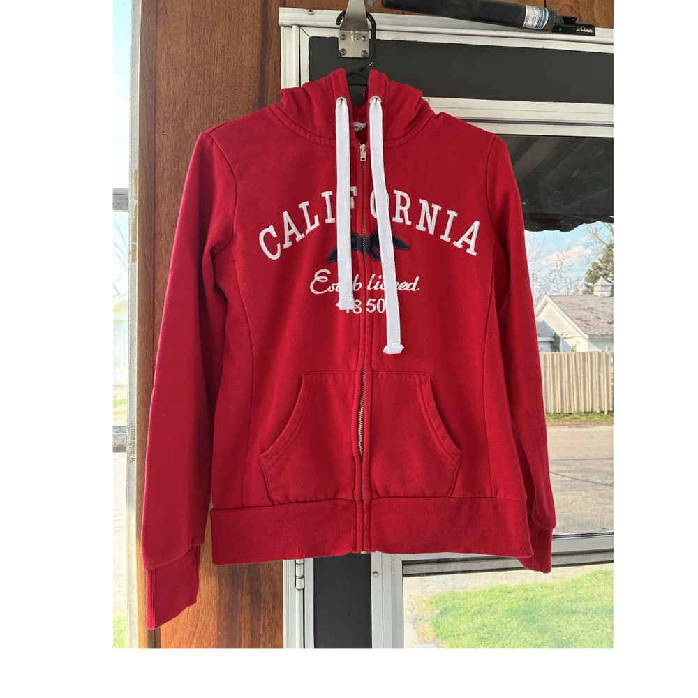 Reflex Women's M Full Zip Hoodie Red Fleece Long Sleeve JK330
