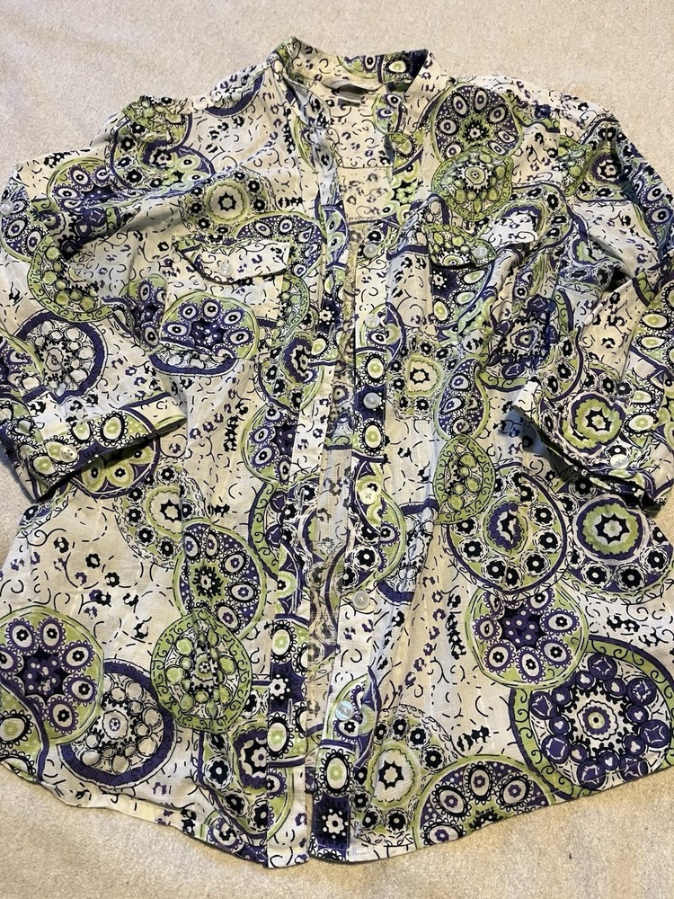 Christopher And Banks Button Top Size L Women’s Blouse Work