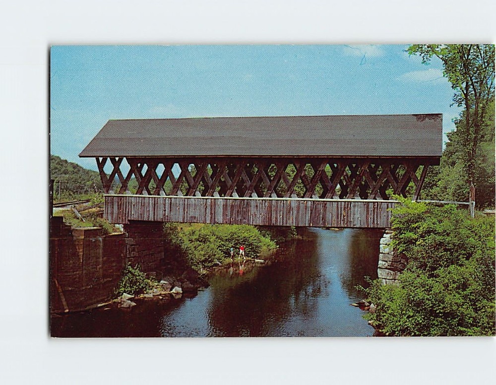 Postcard Covered Bridge Andover New Hampshire USA