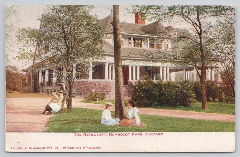 1910 Humboldt Park Refectory Chicago IL Postcard V.O. Hammon
