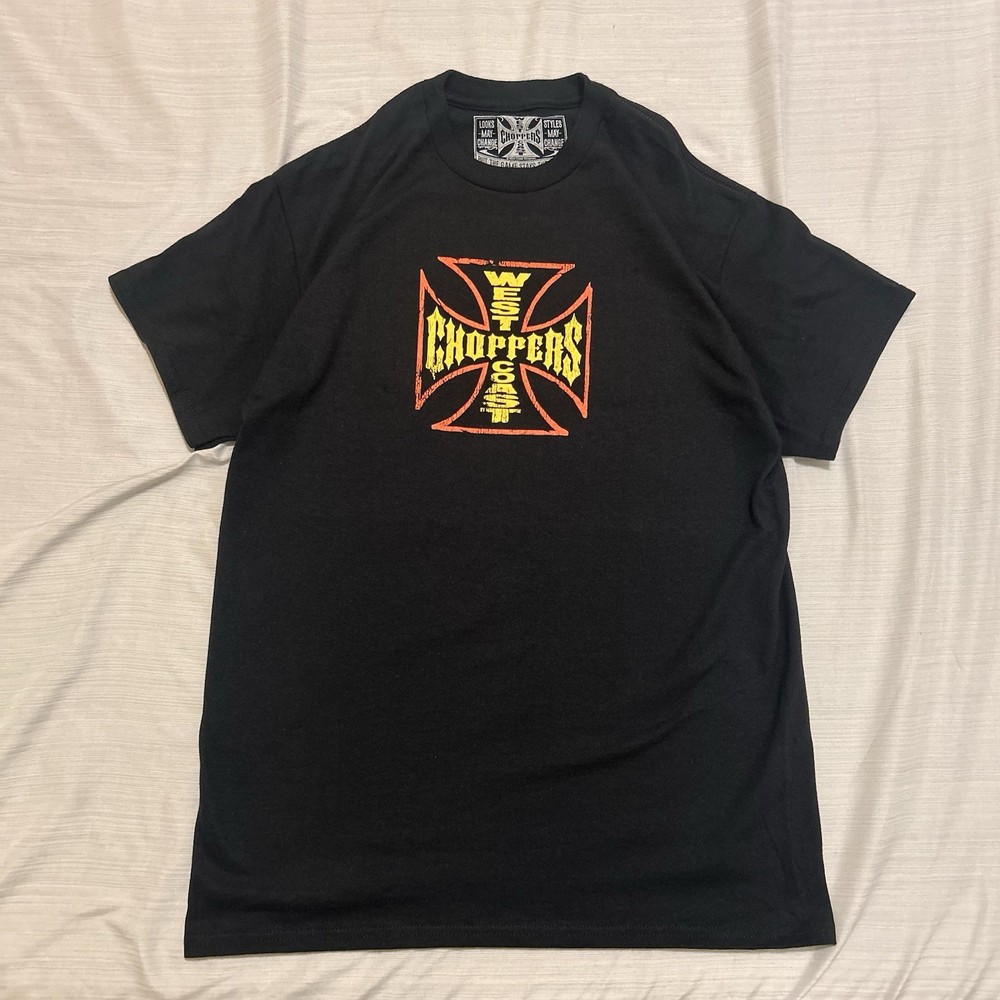 *Brand New* Vintage Y2K West Coast Choppers Black T-ShirtSize M with Snake Print