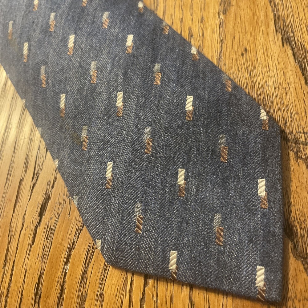 Vintage EUC Tino Cosma Woven Silk Cotton  Tie Necktie Made In Italy