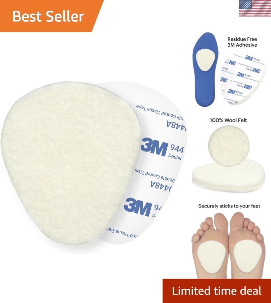 Soft Wool Metatarsal Foot Pads - 12 Cushions for Pain Relief & Comfort  
