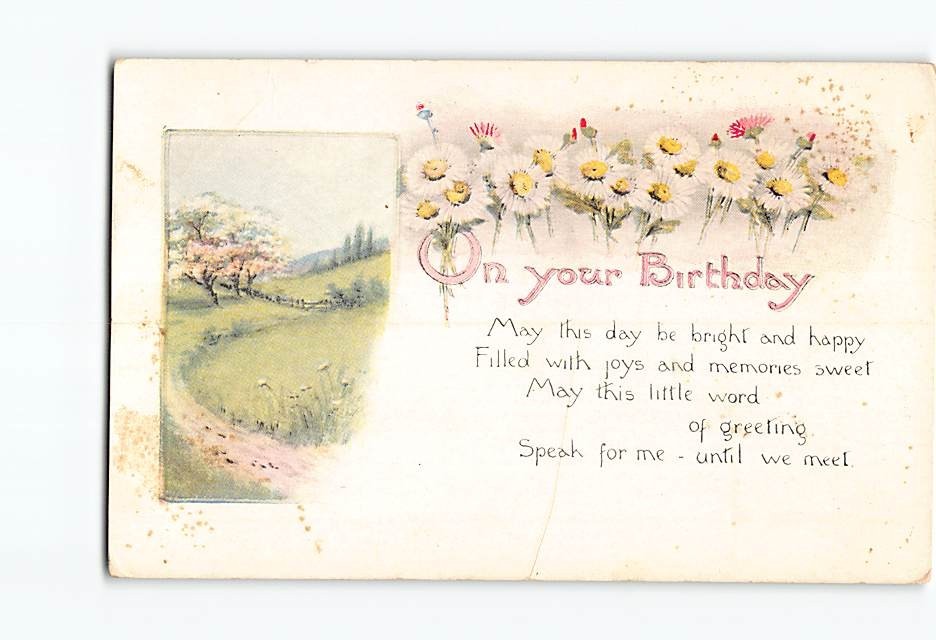 Postcard Floral Art Print Birthday Greeting Card