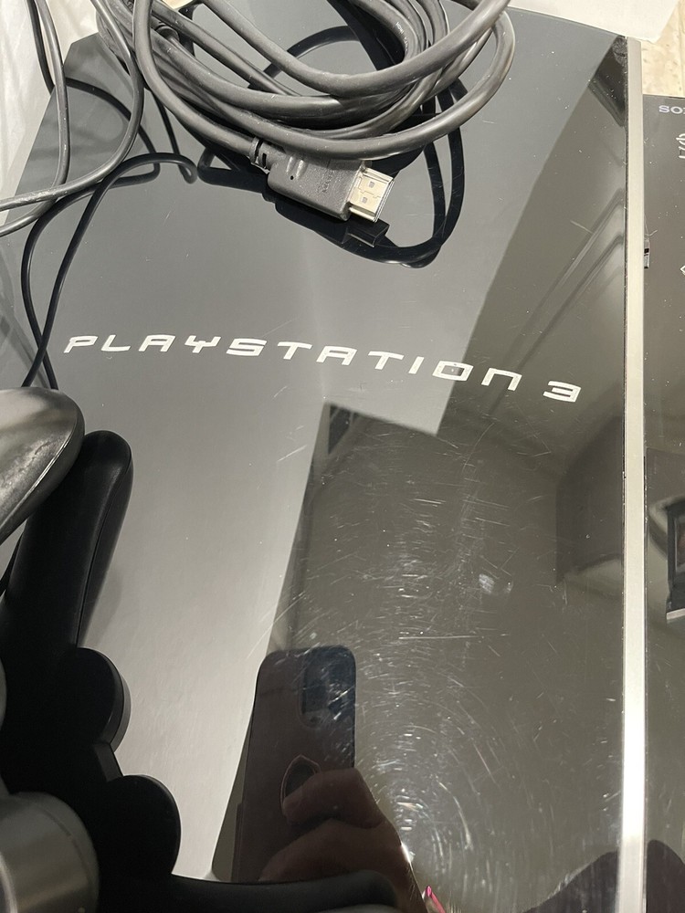 Sony PlayStation 3 Fat PS3 80GB Black Console Gaming System CECHL01 Game Bundle