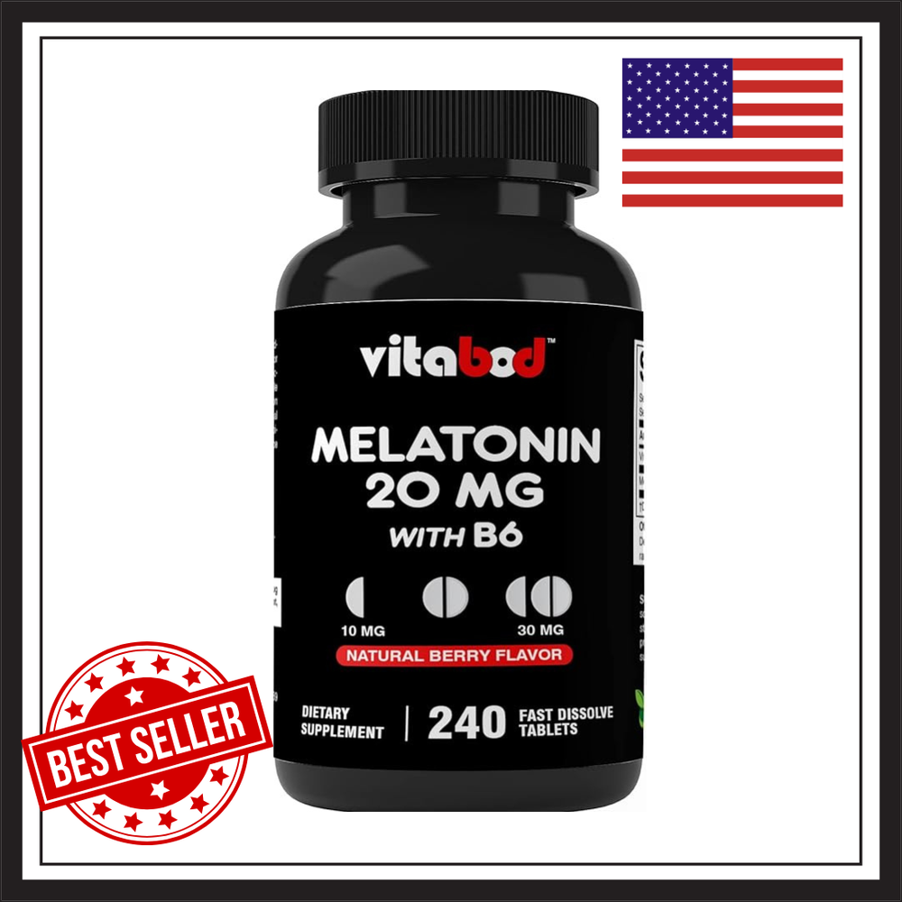 High Potency 20mg Melatonin Berry Sleep Aid 240 Fast Dissolve Tablets