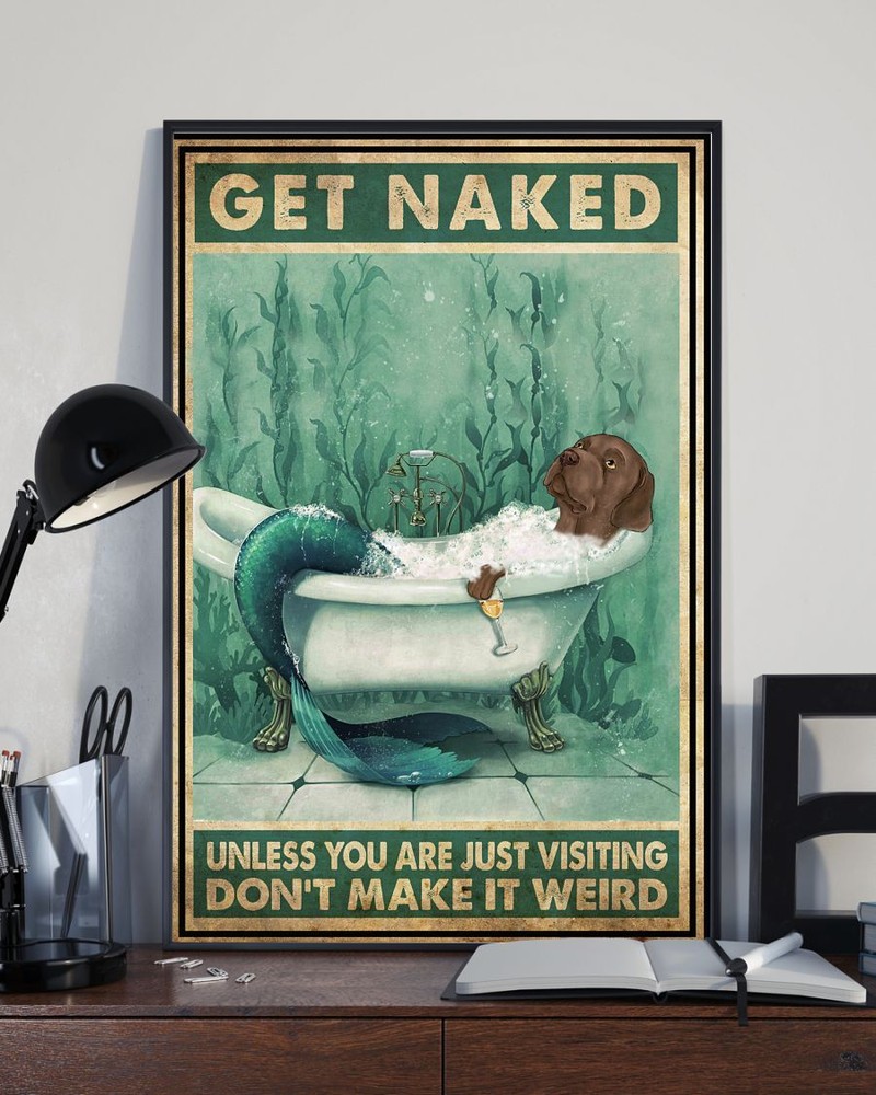 Get Naked Unless You Are Just Visiting Don't Make It Weird Labrador Dog Poster