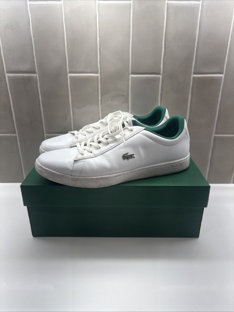 Lacoste Hydez 119 1 P Sma Mens White Leather Lifestyle Sneakers Shoes - Size 12