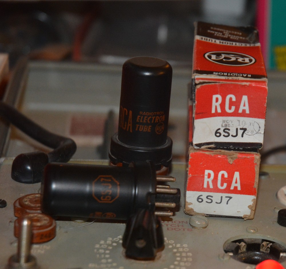 Pair of NOS RCA 6SJ7 Vacuum Tubes Tested on TV-7D/U