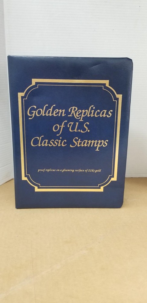 22K Golden Replicas Of US Classic Stamps 1847-1932 Album 27 Stamps Shelf L4