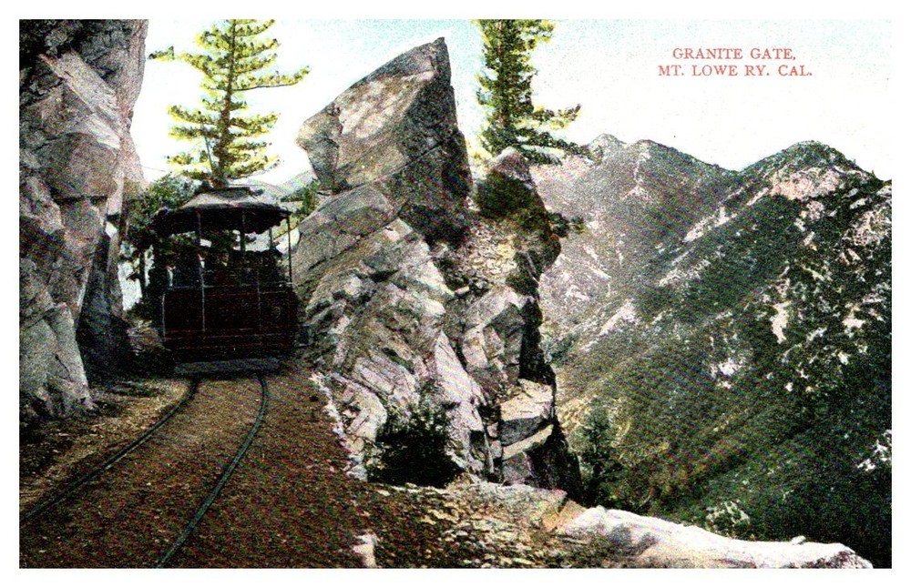c1910 Granite Gate On Mount Lowe Railway California Vintage Postcard
