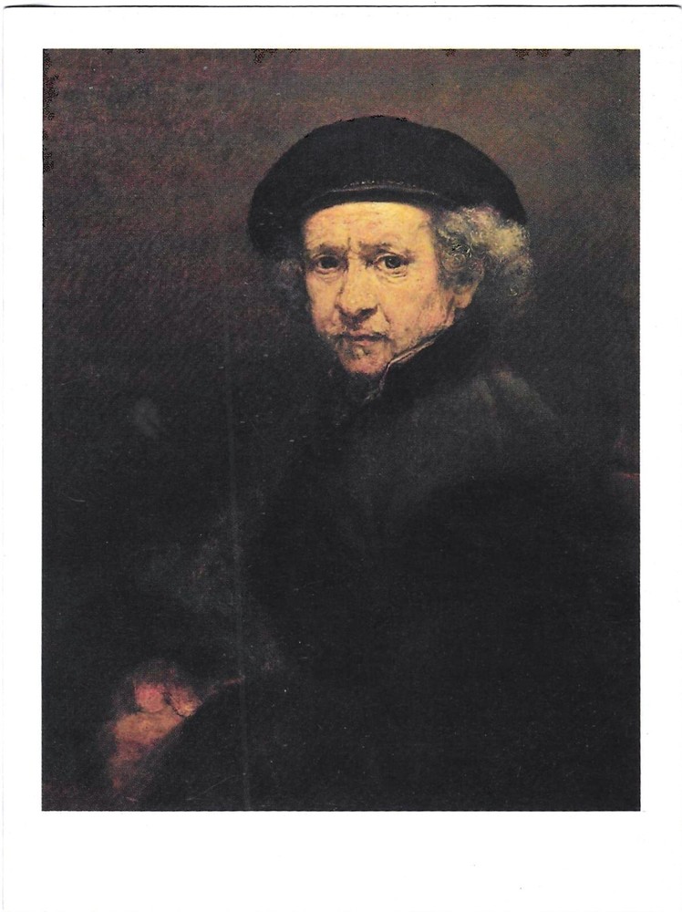 Vintage Washington DC Postcard Self Portrait Rembrandt National Gallery Art