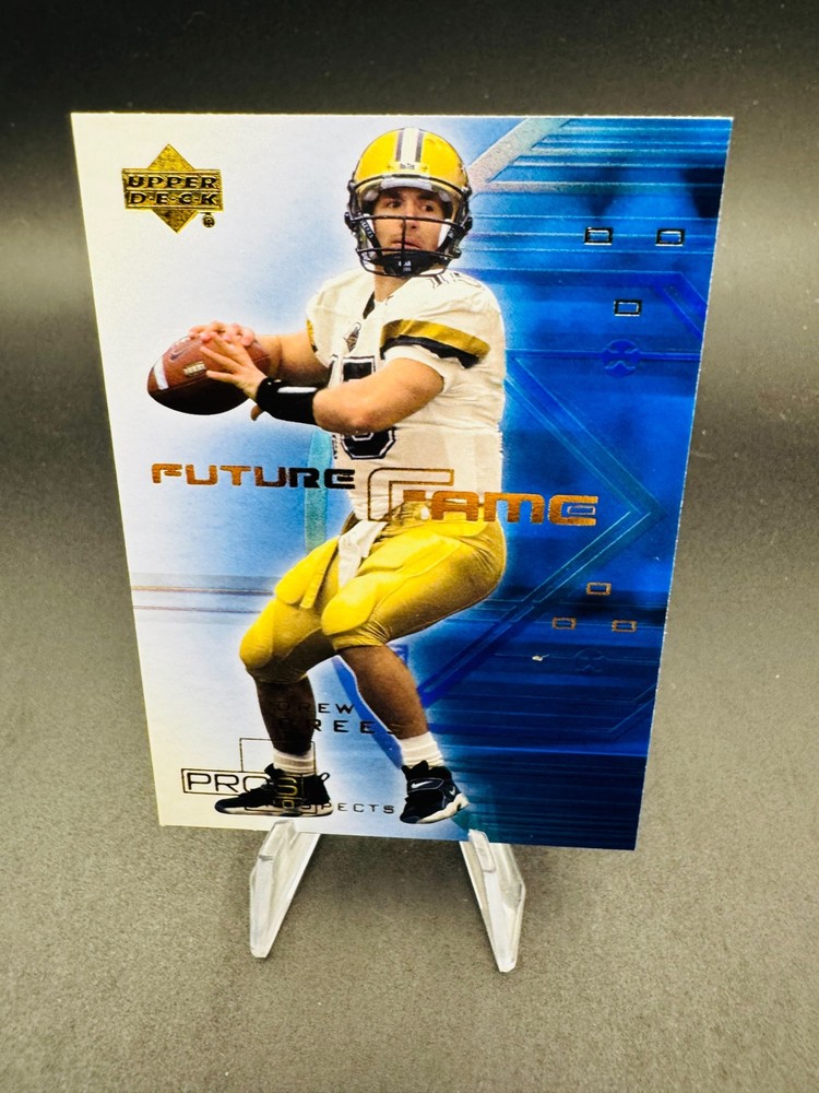 Drew Brees 2001 UD Pros & Prospects Future Fame Rookie RC #F3 Purdue Saints