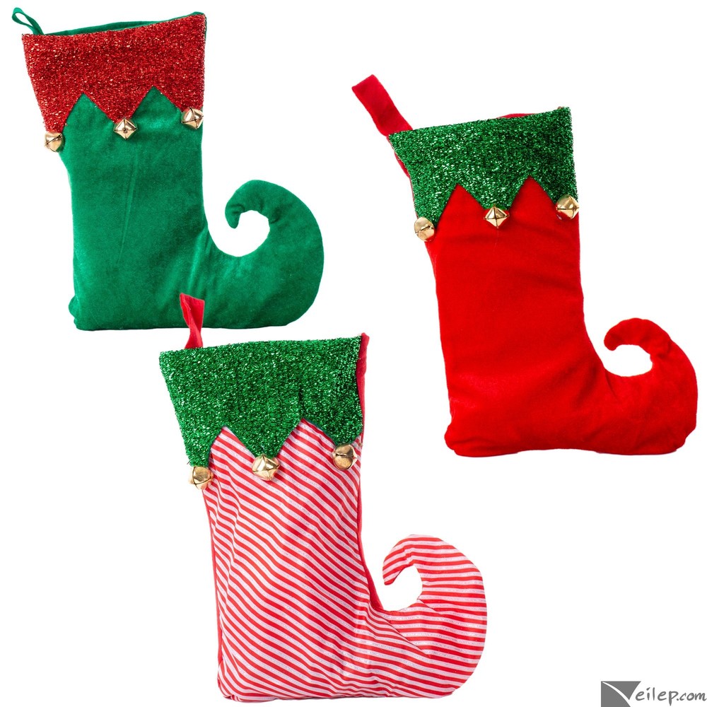 Holiday Helper Elf Style Curled Toe w Jingle Bells 17.5