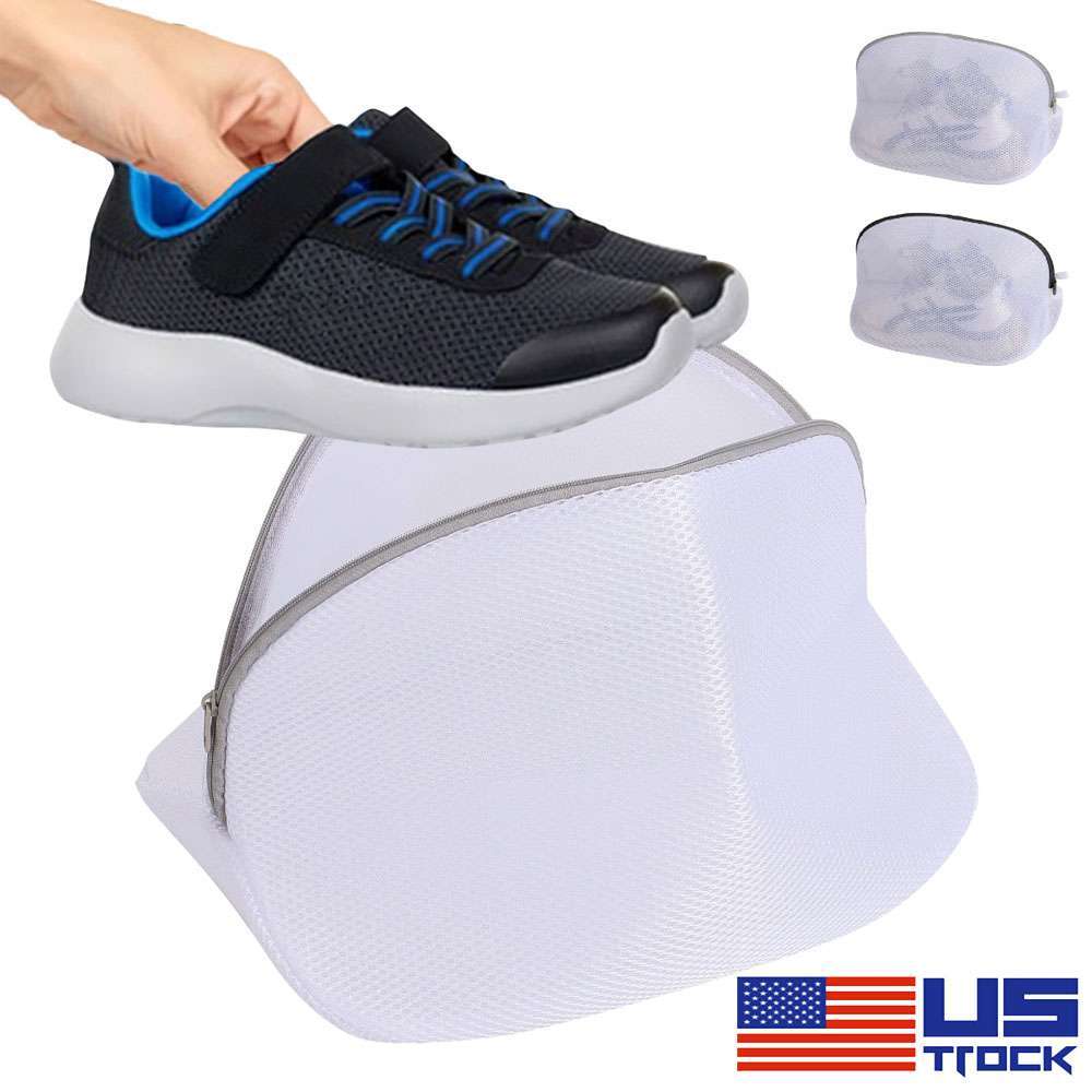 Shoes Washing Bag Washing Machine Laundry Mesh Net Dry Shoe Organizer Bags w/Zip