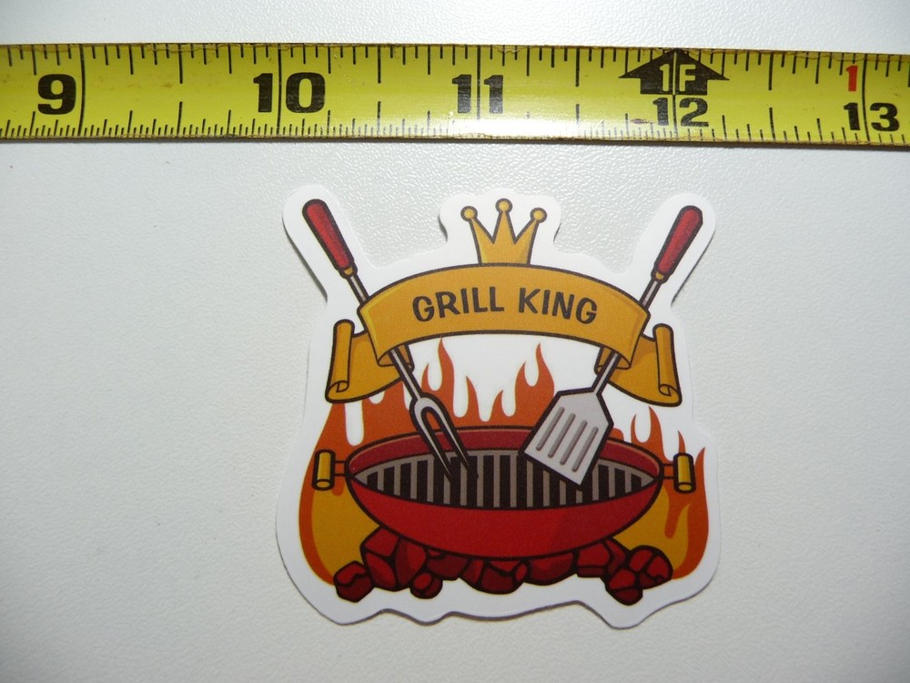 Grill King Cookout Sticker for Outdoor BBQ Picnic Travel Gear  