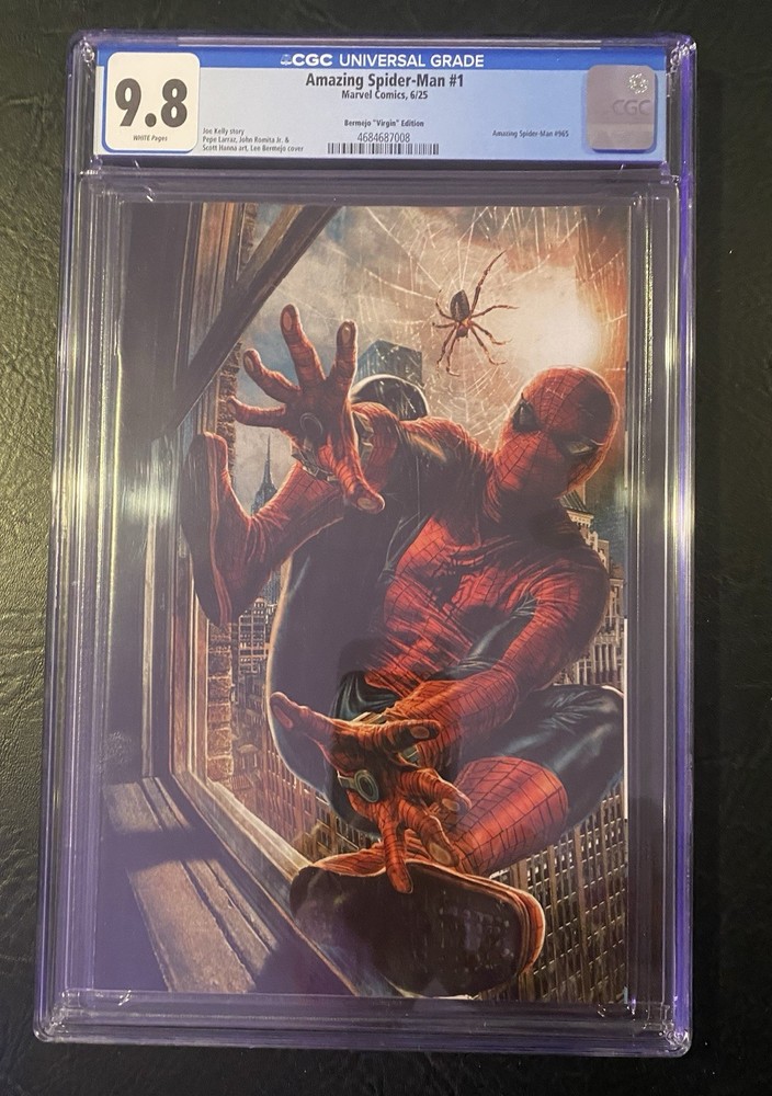 AMAZING SPIDER-MAN #1 CGC 9.8 LEE BERMEJO VARIANT 1:200 Virgin MARVEL 2025